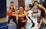 West Hills and Lemoore High standout Taylor Vasquez in a December game against Hartnell College. She scored 18 this week against Porterville College in a 53-50 win.